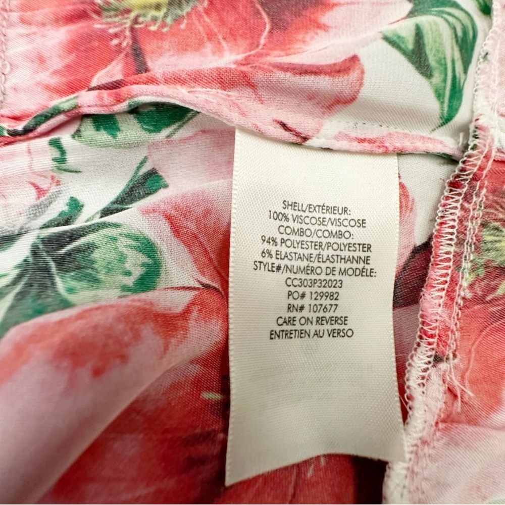 NWT Alice + Olivia Jacelyn Floral Boho Blouson Blouse in Red/White Size XS - Picture 17 of 17